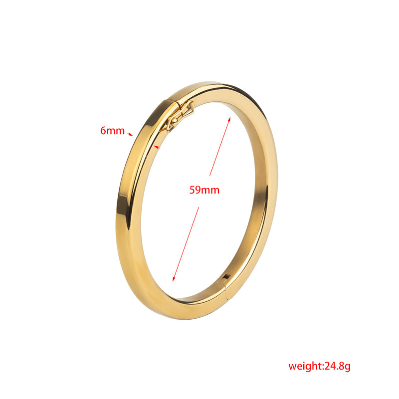 Women's Stainless Steel Bangle Bracelet - Gold, Silver, Rose Gold