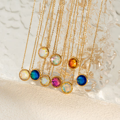 Iridescent Zircon Choker | Stainless Steel, 8 Galaxy-Inspired Colors to Elevate Your Style