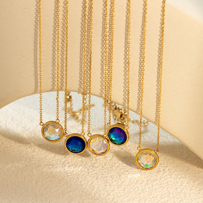 Iridescent Zircon Choker | Stainless Steel, 8 Galaxy-Inspired Colors to Elevate Your Style