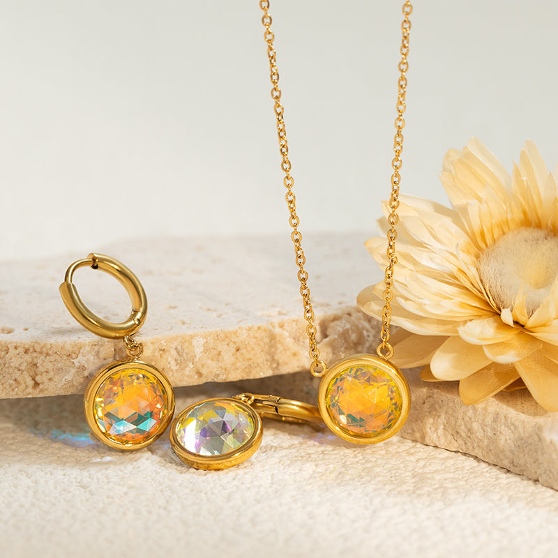 Iridescent Zircon Choker | Stainless Steel, 8 Galaxy-Inspired Colors to Elevate Your Style