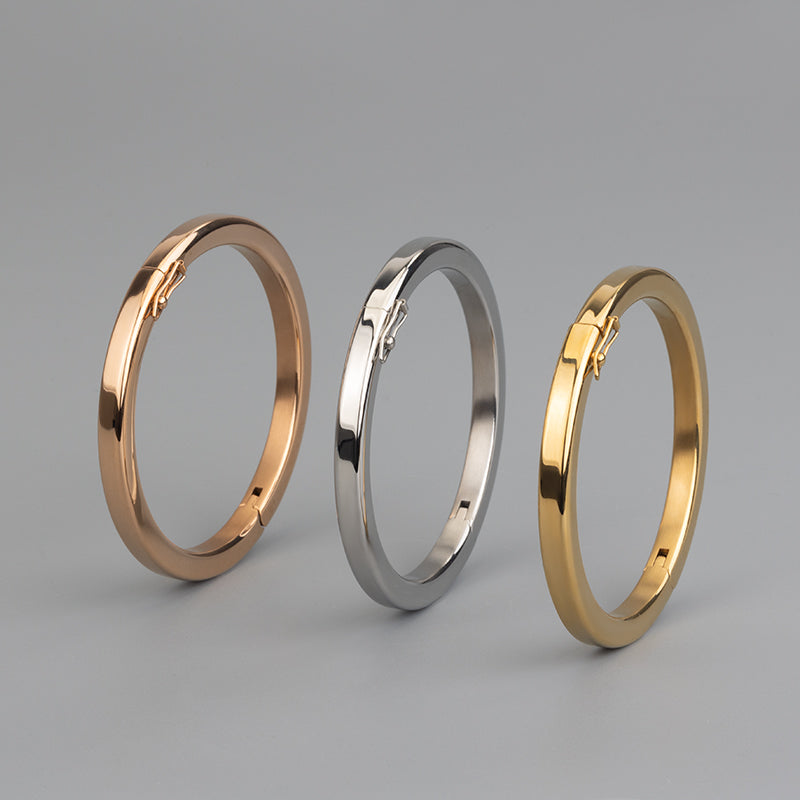 Women's Stainless Steel Bangle Bracelet - Gold, Silver, Rose Gold